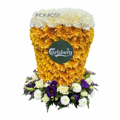 3d-carlsberg-pint-glass-funeral-tribute-wreath-flowers-strood-delivered-rochester-medway-kent