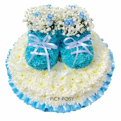 baby-boots-botties-shoes-funeral-tribute-wreath-delivered-strood-rochester-medway-kent