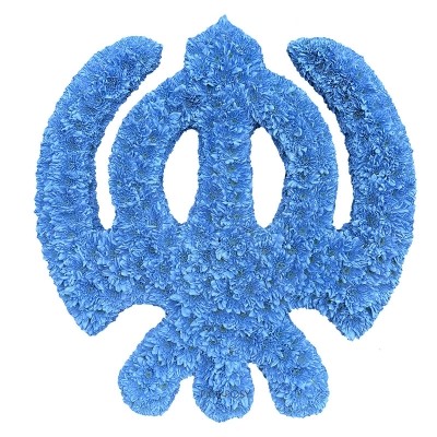 blue-Khanda-sikh-symbol-faith-funeral-flowers-tribute-delivered-strood-rochester-medway-kent