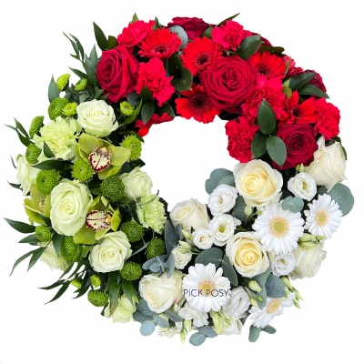 cluster-wreath-ring-circle-of-life-funeral-flowers-tribute-delivered-strood-rochester-medway-kent