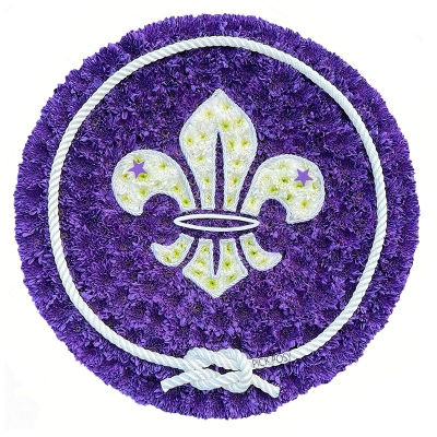 scout-world-scout-emblem-badge-logo-wreath-funeral-flowers-tribute-delivered-strood-rochetser-medway-kent