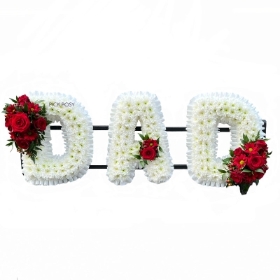 large-dad-14-inch-letters-funeral-flowers-tribute-delivered-strood-rochester-medway-kent