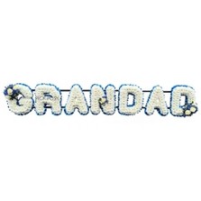 grandad-royal-blue-white-letters-funeral-flowers-tribute-delivered-strood-rochester-medway-kent