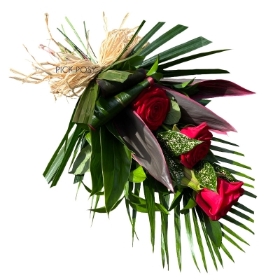 red-rose-tied-sheaf-funeral-flowers-tribute-delivered-strood-rochester-medway-kent