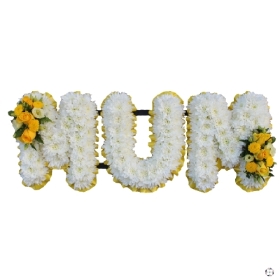 yellow-white-mum-momma-mummy-letters-wreath-funeral-flowers-tribute-delivered-strood-rochester-medway-kent 