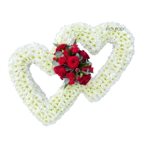 entwined-double-hearts-funeral-flowers-tribute-wreath-delivered-strood-rochester-medway-kent