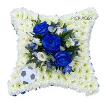 football-cushion-funeral-flowers-tribute-delivered-strood-rochester-medway-kent