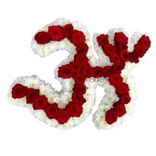 hindu-aum-om-symbol-funeral-flowers-tribute-delivered-strood-rochester-medway-kent